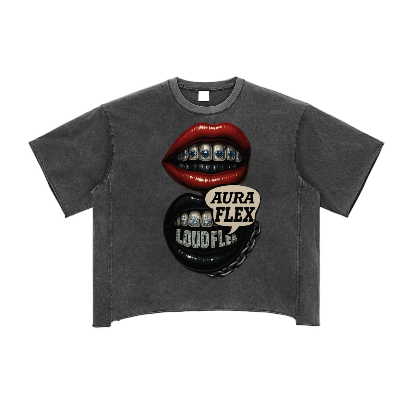 Raw Edge Snow Washed Boxy T-Shirt