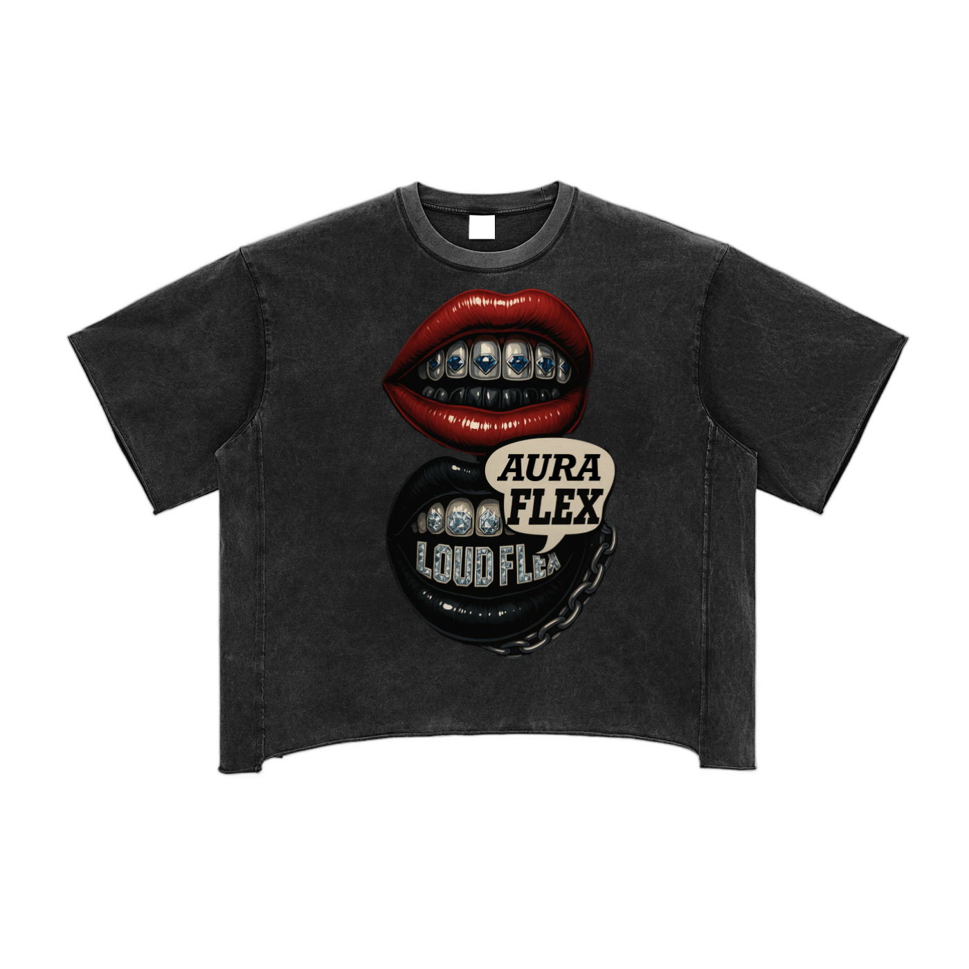 Raw Edge Snow Washed Boxy T-Shirt