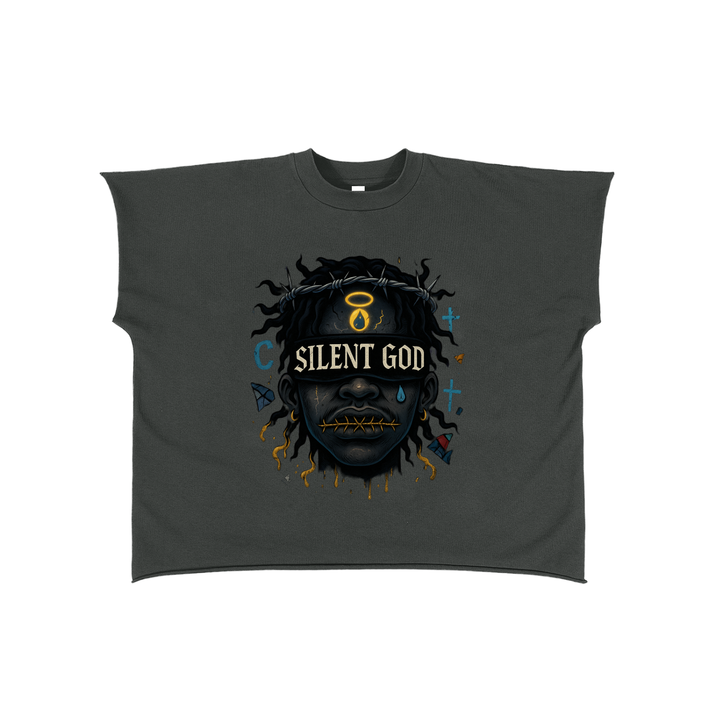 Raw Edge Boxy Non-Shrink T-Shirt