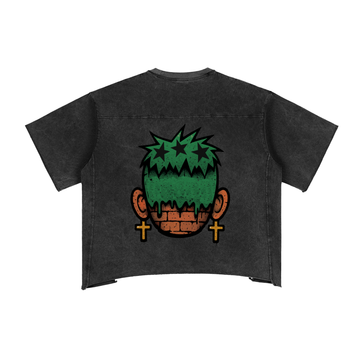 Raw Edge Snow Washed Boxy T-Shirt