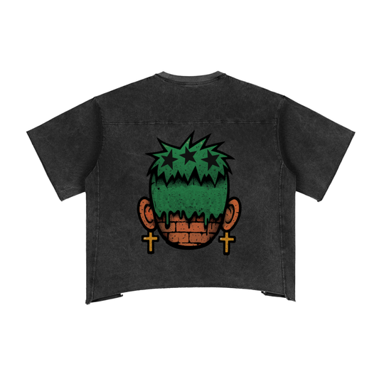 Raw Edge Snow Washed Boxy T-Shirt