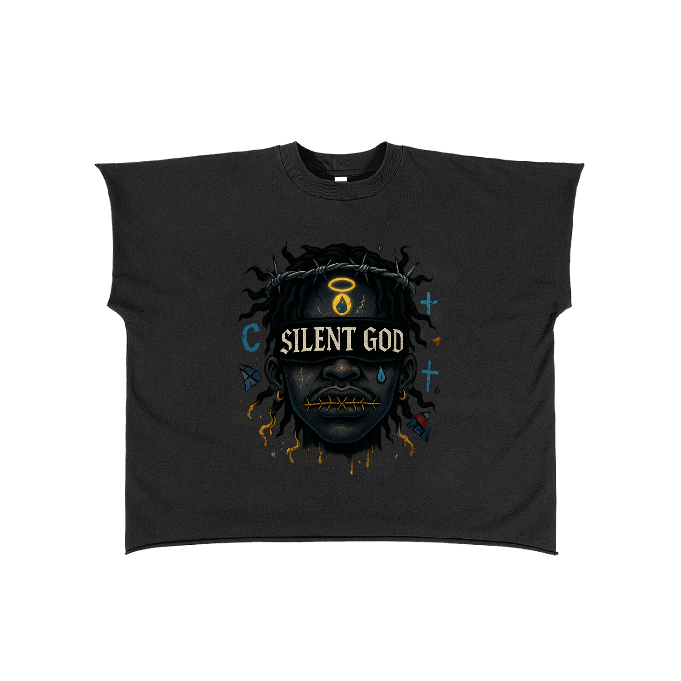 Raw Edge Boxy Non-Shrink T-Shirt