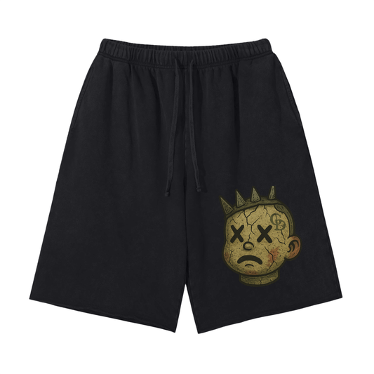 Scattered Edge Vintage Washed Shorts - 350 GSM