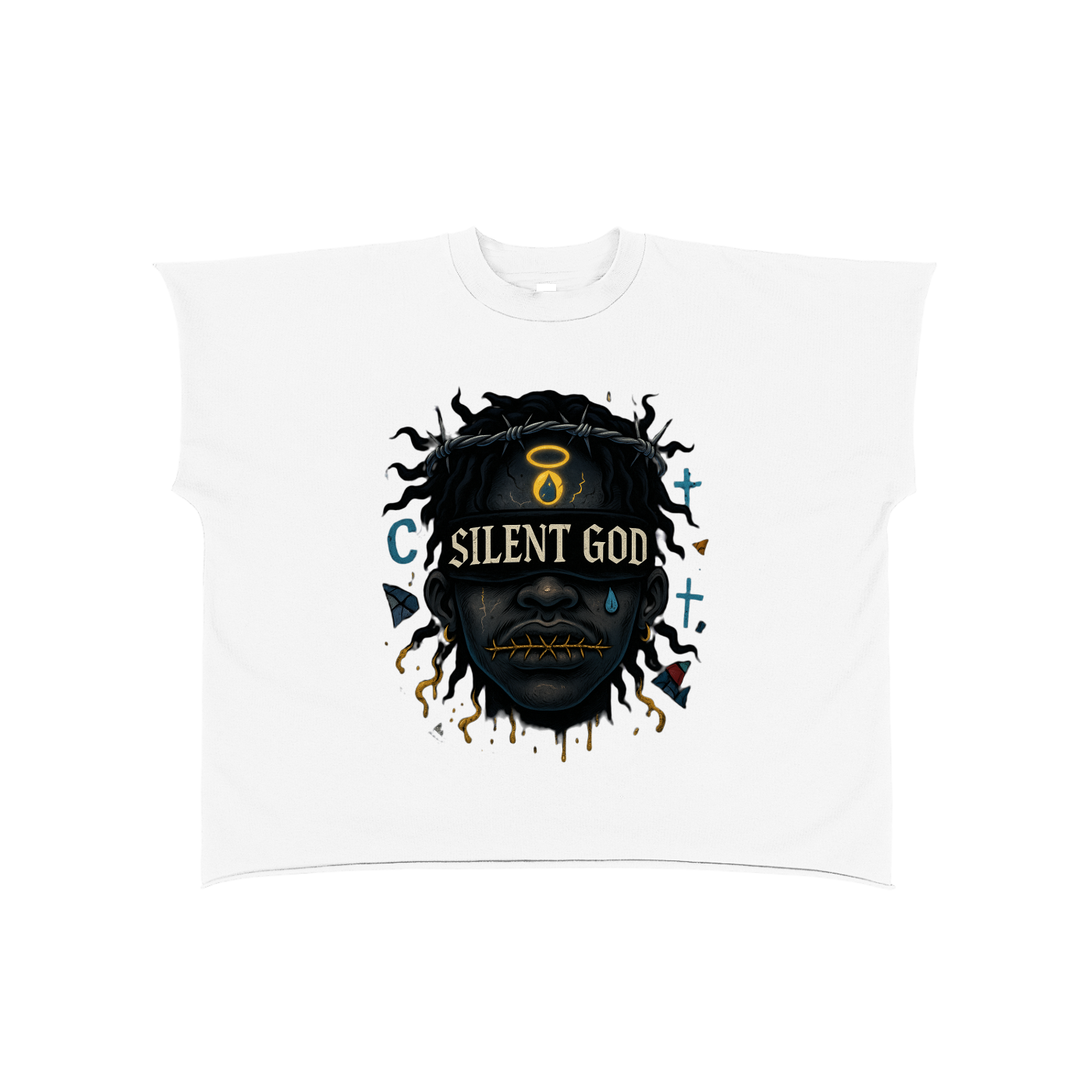 Raw Edge Boxy Non-Shrink T-Shirt